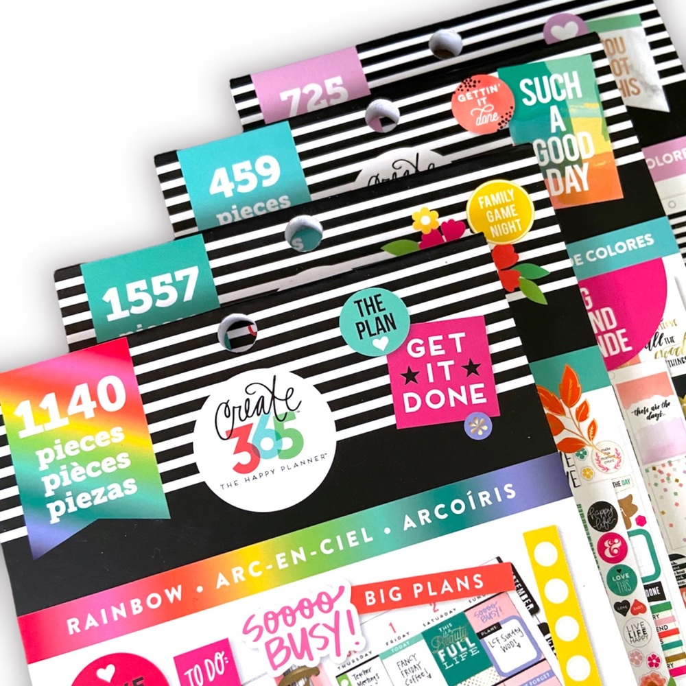 Four Planner, Craft, Card, Scrapbook Sticker Books